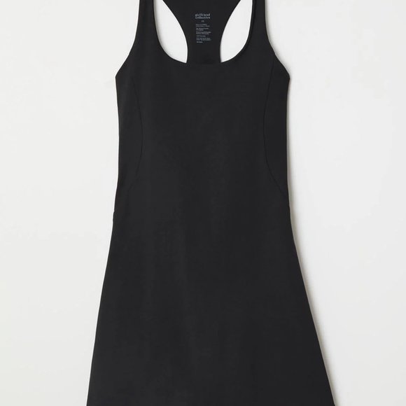 NWT girlfriend collective Paloma Racerback dress in black size L - Picture 4 of 6